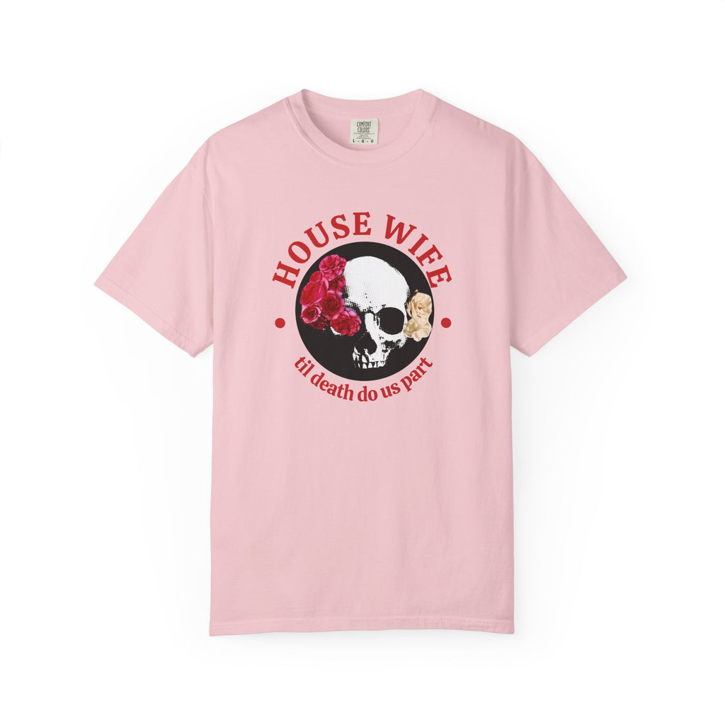 House Wife Til Death Do Us Part - Rose Skull Tee