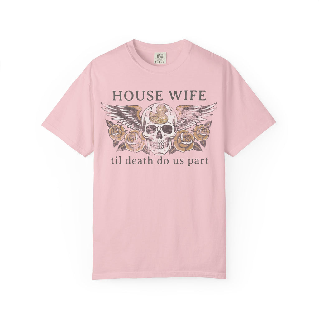 House Wife Til Death Do Us Part - Winged Skull Tee